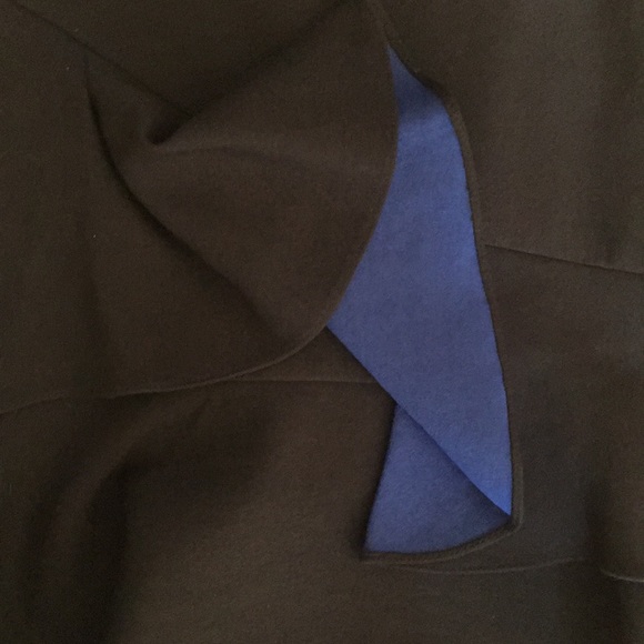 BCBG Off shoulder dress 4 Deep Navy w/ Royal - Picture 2 of 3